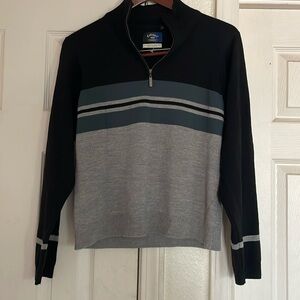 Men’s 100% Wool 1/2 zip Callaway Golf long sleeve sweater size M